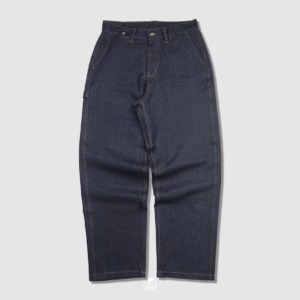 DETERMINED Baggy Carpenter Pants METAL RAW DENIM Blue Black Celana Panjang Pria
