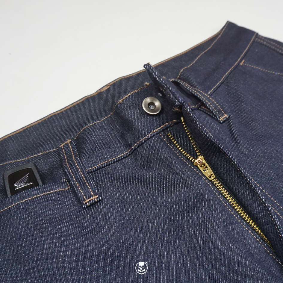DETERMINED Baggy Carpenter Pants METAL RAW DENIM Blue Black Celana Panjang Pria - Gambar 6