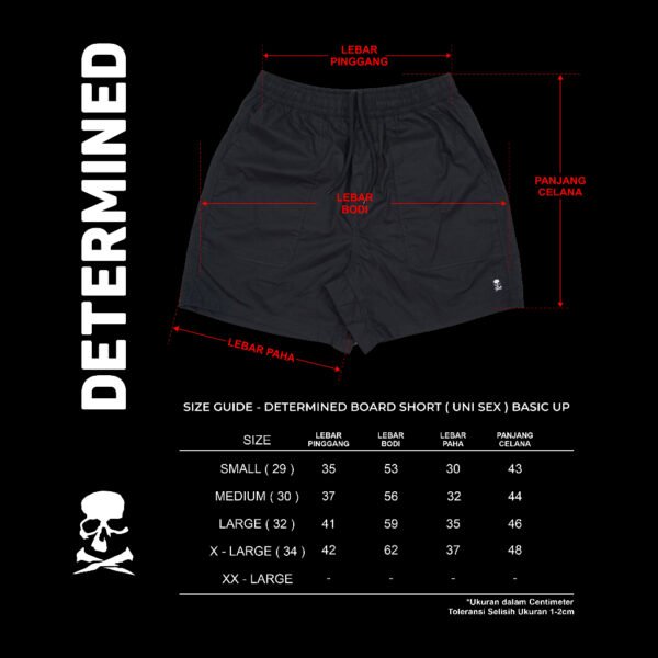 DETERMINED Boardshort FTG BASIC Black - Gambar 8